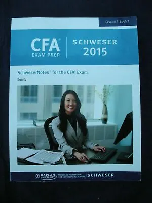 Schweser CFA Exam Prep 2015 Level 2 Book 3: Equity - 9781475427714 • £14.99