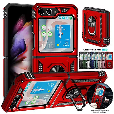 $9.99 • Buy For Samsung Galaxy Z Flip 5 Flip4 Military Rugged Shockproof Stand Magnetic Case