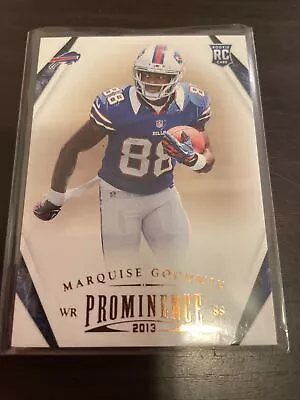 2013 Panini Prominence Marquise Goodwin #166 RC Rookie Football Card • $2
