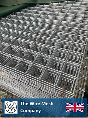 200cm X 100cm Galvanized Wire Mesh Panels | 10 Pack | 2  50mm Holes | 3mm Wire • £270.95