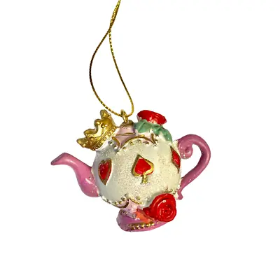 £7.99 • Buy Gisela Graham Rose And Crown Resin Teapot Christmas Tree Decoration - Fairytale
