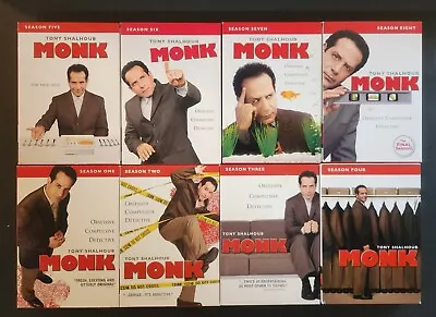 Monk: The Complete Series Dvd Seasons 1 - 8 All In Original Sleeve Euc! • $30