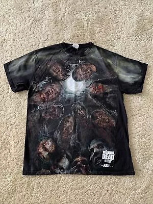 The Walking Dead AMC  T-Shirt Men's Large 2015 All Over Print TV Series Promo • $69.95