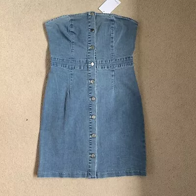 £10 • Buy Brand New Strapless Denim Dress ASOS Emory Park Size Small 