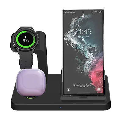 3In1 USB-C Charger Station Fast Charging Dock For Galaxy Watch 6 Classic S24 S23 • $16.99