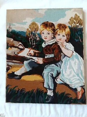 Creations Margot De Paris Needlepoint Tapestry Les Enfants Bowden By J. Hoppner • $95.95