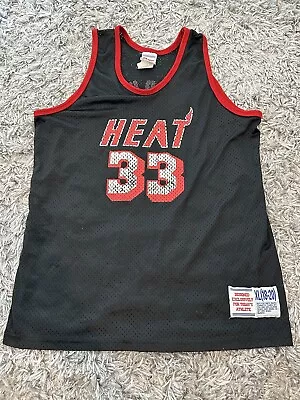 Vintage Alonzo Mourning Black Miami Heat Hanes Jersey Youth XL 18-20 • $43.99