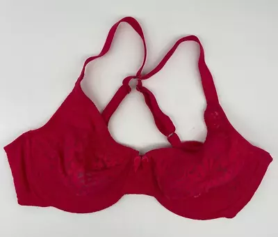 Wacoal Bra Womens Sz 38C Red Halo Lace Underwire Multiway Adjustable Straps • $20