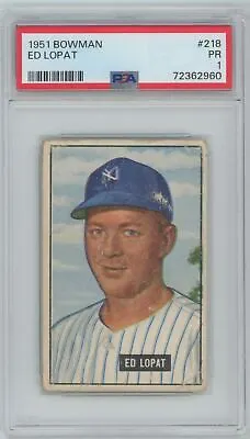 1951 Bowman Ed Lopat PSA 1 #218 • $19.99