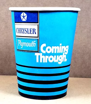 NOS 1971  72 Chrysler Plymouth Coming Through Paper Cup Dealer Promo Mopar RARE! • $45