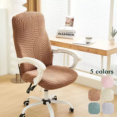 Slipcover Chair Seat Case Stretch Gaming Chair Cover Rotating Chair Case Elastic • $9.56