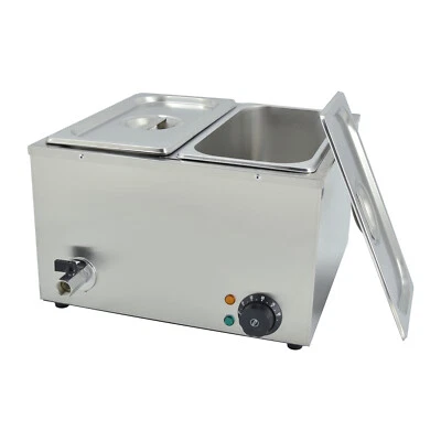 £105 • Buy Bain Marie 2x1/3 GN Pans Electric Food Warmer Commercial  Stainless Steel Buffet