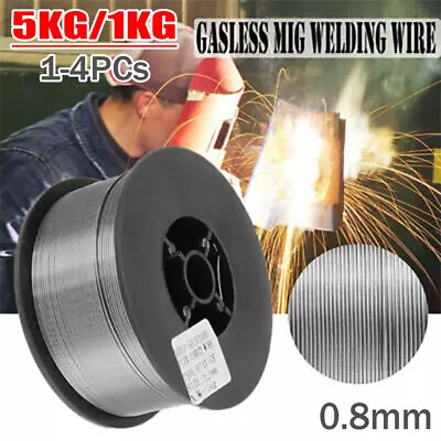 MIG Welding Wire E71T-GS Gasless Mild Steel FLUX CORED 0.8mm Weight 1KG UK STOCK • £28.80