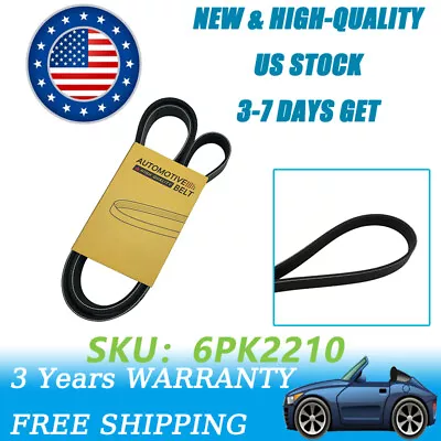 High Quality 870K6 Serpentine Belt 6PK2210 Fit Chevrolet Ford GMC Kia K900 • $19.51