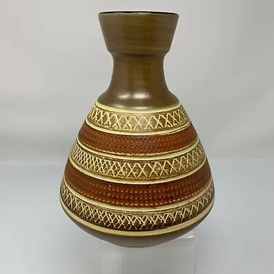 Dumbler And Breiden German Vase Mid Century Modern Pottery 128 20 Incised Design • $89.99