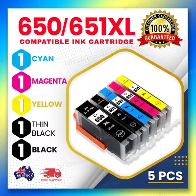 5x Compatible Ink PGI-650 XL CLI651XL For Canon Pixma MG5660 MG6660 Printer • $12.50