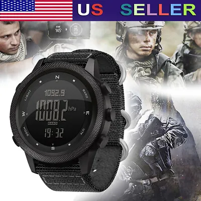 North Edge Apache 46 Smart Men's Military Digital Sports Barometer Compass Watch • $46.53