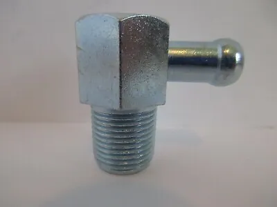 Intake Manifold Vacuum Fitting 90 Degree 3/8  Npt 3/8  Nipple Steel #4532z • $15.99