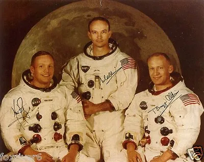 NEIL ARMSTRONG / BUZZ ALDRIN / MICHAEL COLLINS Signed Photo Apollo XI Reprint • £6