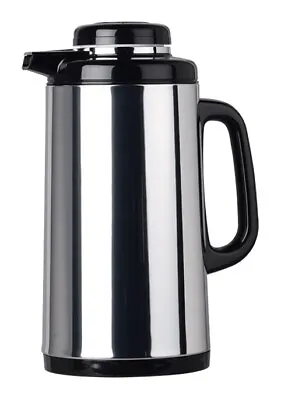$34.95 • Buy Carafe Stainless Steel Vacuum Glass Lined   1L. FLOW THROUGH PUSH BUTTON LID 