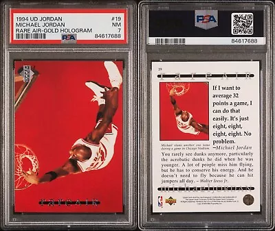 GOLD-HOLOGRAM Michael Jordan 1994 UD Jordan Rare Air PSA 8 • $16.80