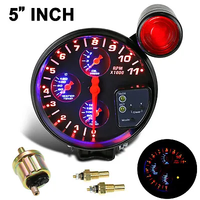 5  4 IN 1 Car Racing Tachometer RPM Meter Water Temp Oil Temp Oil Pressure B7M5 • $42.99