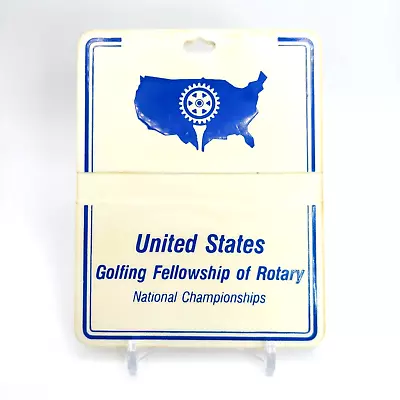 US Golfing Fellowship Of Rotary Vintage Golf Bag Tag [4.5  Tall By 3.5  Wide] • $10.99