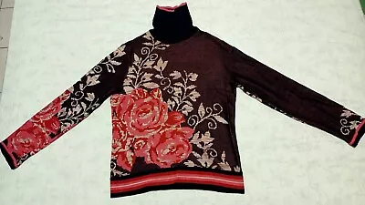 Missoni Men's Turtle Neck Floral Print Sweater Italian Size 48 • $249.99