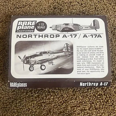 Rareplanes 1/72 Northrop A-17 / A-17A Vacuform Kit New Complete • $6