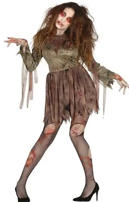 Scary Zombie Costume Horror Halloween Girl Dead Woman Outfit • £15.99