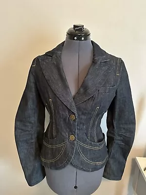 Rare Vintage Y2K L.a.m.b By Gwen Stefani The Love  Denim Jacket Size 6 Petite • $150