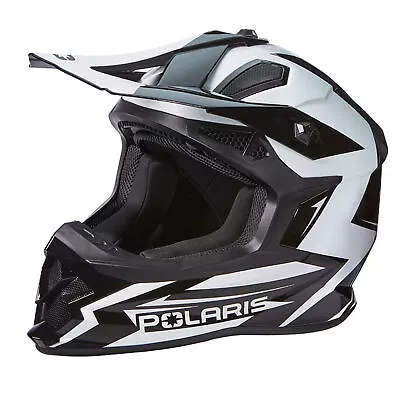 Polaris Tenacity 4.0 Snowmobile Helmet DOT ECE Ventilated Padded White/Black • $107.95