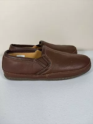 L.L. Bean Brown  Elk Hide  Slippers US Mens Sz 7M U • $44.99