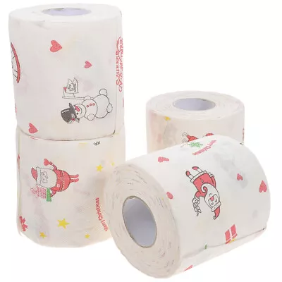 Xmas Themed 4 Roll Toilet Paper - Decorative Tissue For Kitchen/Bathroom-ME • £15.38