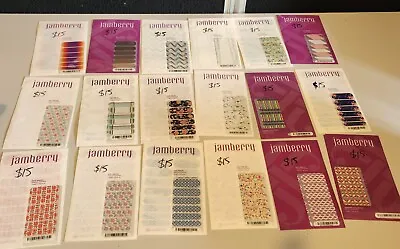 $180 • Buy Jamberry Nail Wraps Bulk Lot Of 18 Full Packs