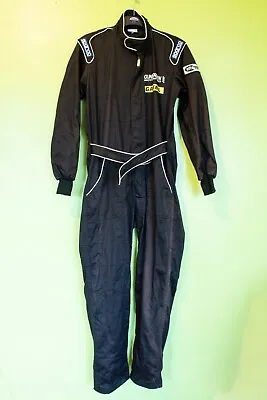 Sparco Gatebil SFI 3-2A/1 Rated Racing / Rally Overalls - Black - Medium - RARE • £250