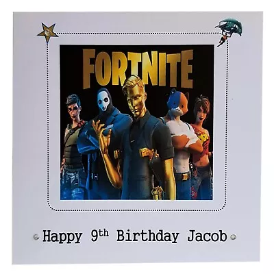 PERSONALISED FORTNITE SEASON 2 BIRTHDAY CARD Computer Gaming Boys Son PS4 XBox • £3.95