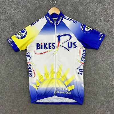 VINTAGE Parramatta Eels Cycling Jersey Men M Medium Short Sleeve Zip 20014 • $24.95