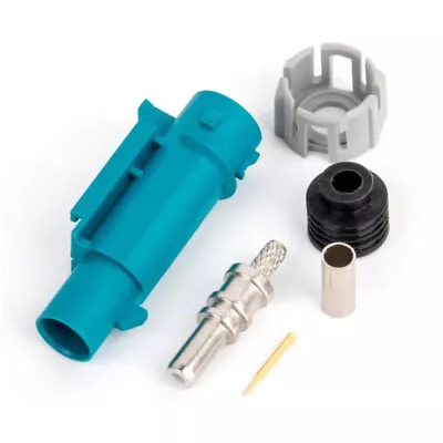1pc Fakra Z Male Female Waterproof Connector Universal WaterBlue Color For RG316 • $4.39