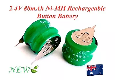 2 × Rechargeable NiMH Batteries 2.4V 80mAh • $13.49