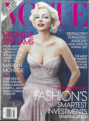 Vogue Magazine Michelle Williams Chic Fashion Joan Didion Ariana Huffington 2011 • $20.66