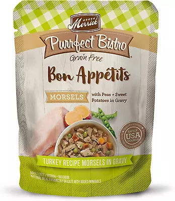 Merrick Purrfect Bistro Bon Appetits Grain Free Wet Cat Food Turkey Recipe Morse • $55.99