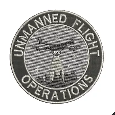 UFO Drone Patch Embroidered Iron-On Applique  Alien Xfiles Military Area 51 Gift • $5.98