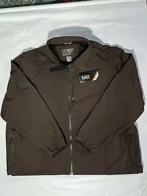 Men's 4XL 5.11 Tactical Valiant Softshell Jacket 108 Brown Military Convert Vest • $69.99