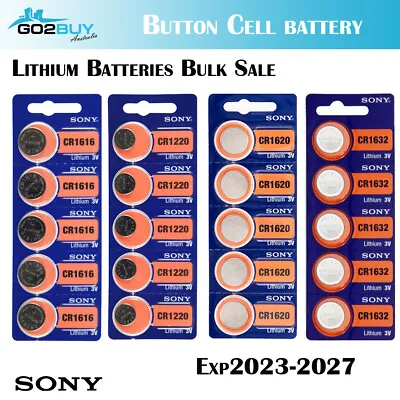 Sony CR1220 CR1616 CR1620 CR1632 Button Cell 3V Lithium Battery Bulk Sale • $58.59