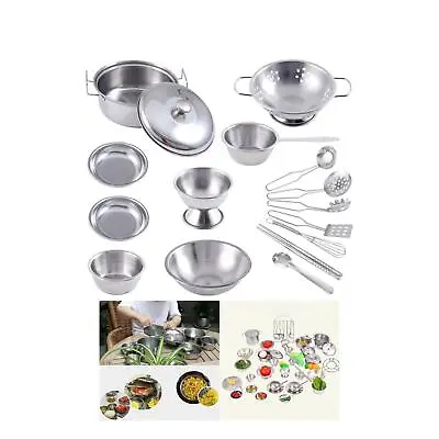$20.34 • Buy 16 Pieces Kids Pretend Play Cookware Set Kitchen Toys Mini Pots Pans For