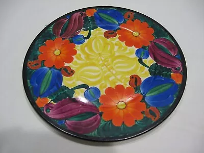 1325 Antique J Mrazek Pottery Peasant Art Czechoslovakia 10.5  Plate 1 Of 3 • $40