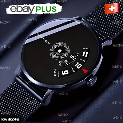 Valentine's Day Male Men's Wristwatch Quartz Men Watch Mesh Bracelet Adjustable • £29.90