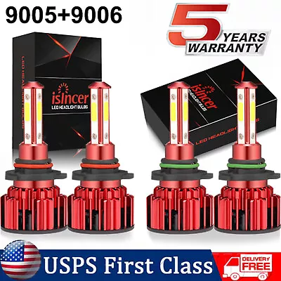 $17.84 • Buy 9005+9006 Combo LED Headlight Kit High&Low Beam Light Bulbs White 6000K 16000LM