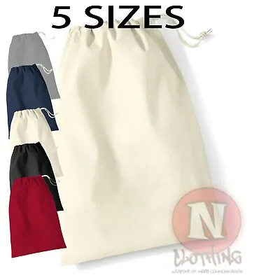 Cotton Drawstring Bag - Laundry Storage Toys Tidy Nappies Craft School PE Kit • £2.40